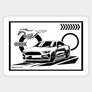 Ford Mustang pony GT Eco boost 2016 illustration graphics Sticker